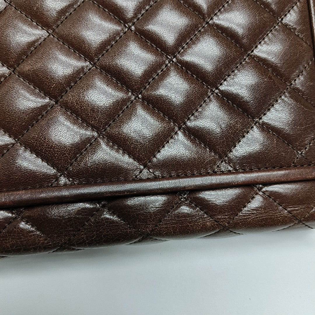 Quilted Calfskin Brown