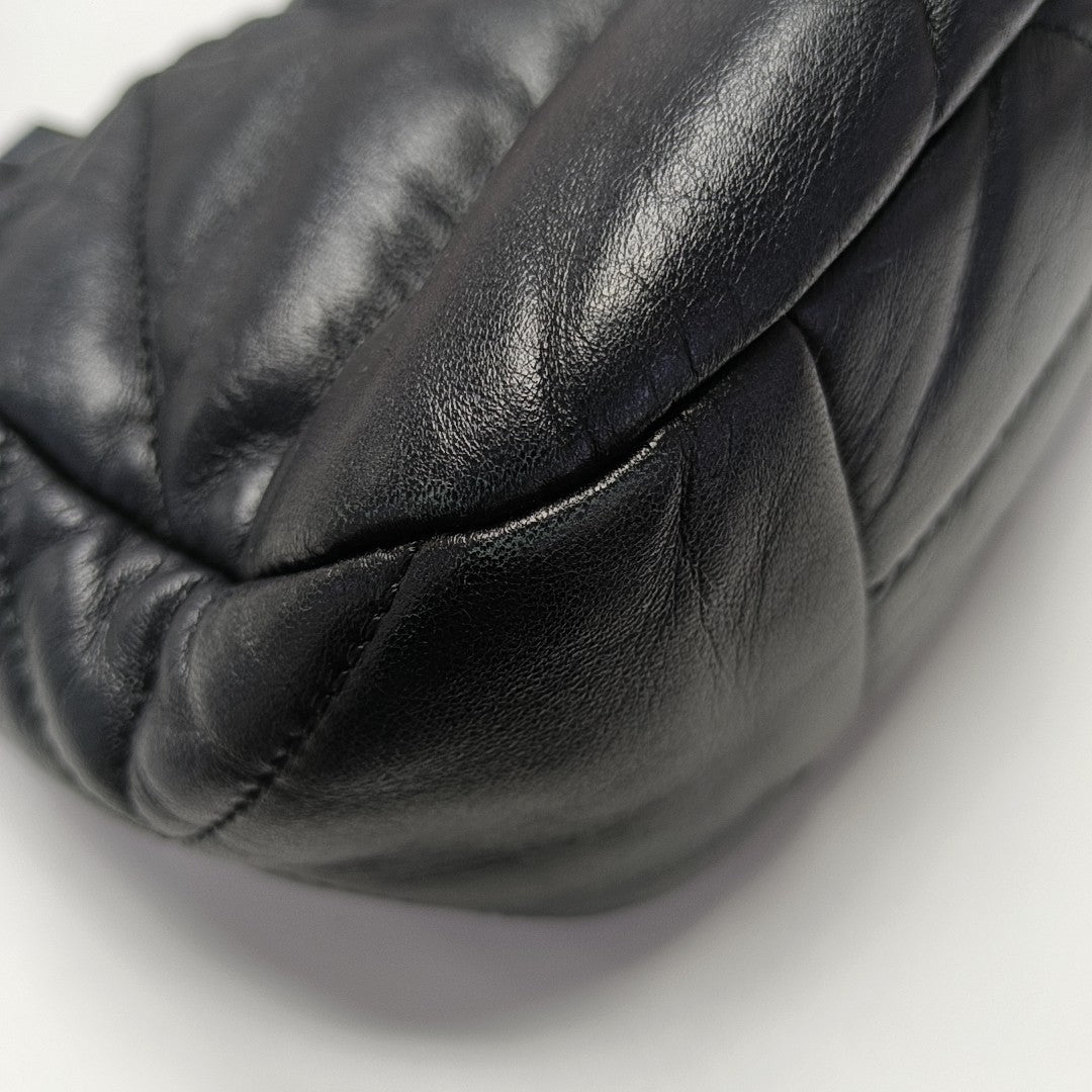 Quilted Lambskin Shoulder Bag Mini Black