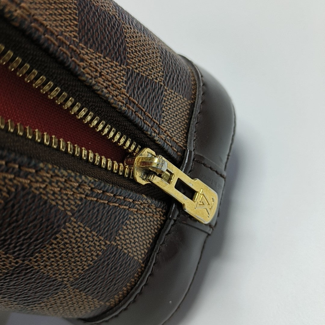 ALMA BB Damier Ebene Coated Canvas Brown