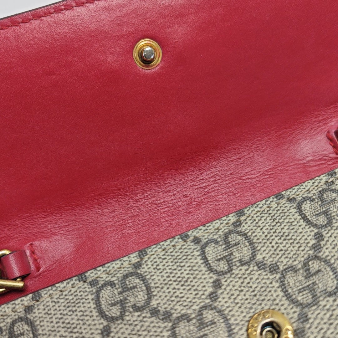 GG Supreme Mini Monogram Coated Canvas Beige
