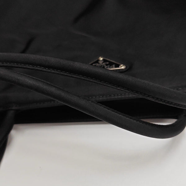 Nylon Top Handle Bag Black