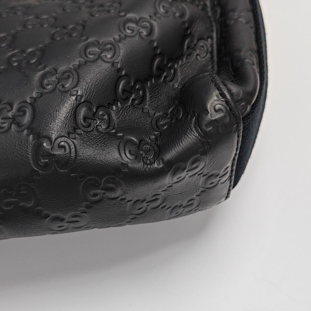 Monogram Calfskin Shoulder Bag Black