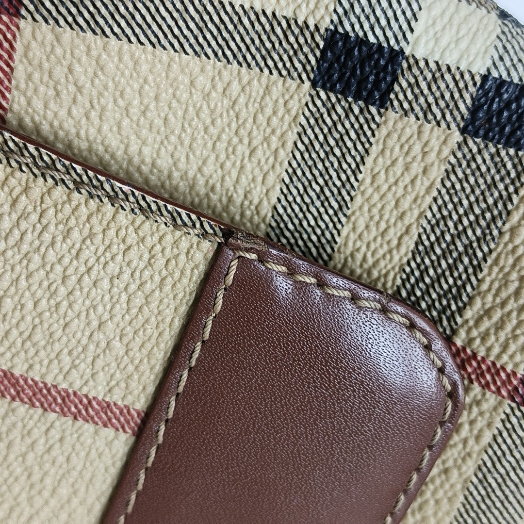 Leather Shoulder Bag Beige