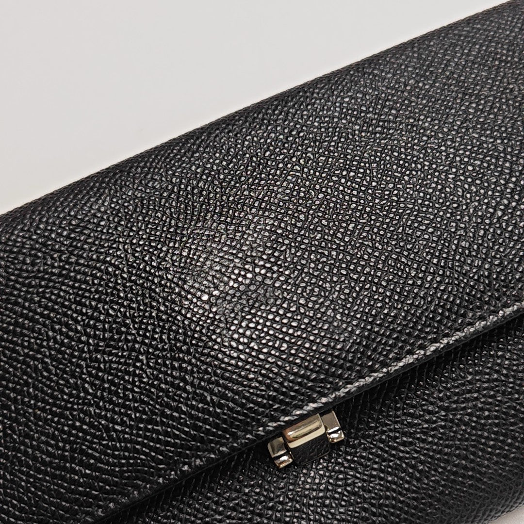 BVLGARI Calfskin Black Wallet