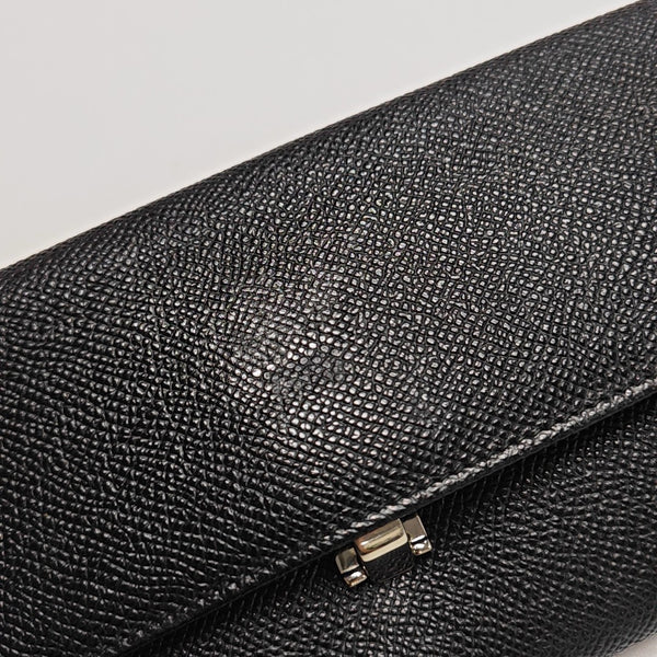 BVLGARI Calfskin Black Wallet