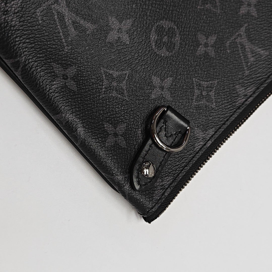 TRIO Monogram Coated Canvas Gray