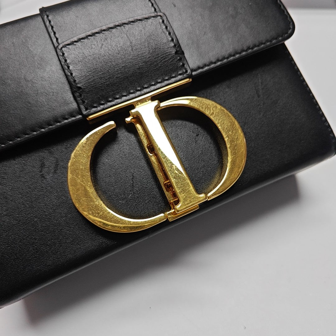 30 Montaigne Mini Calfskin Black