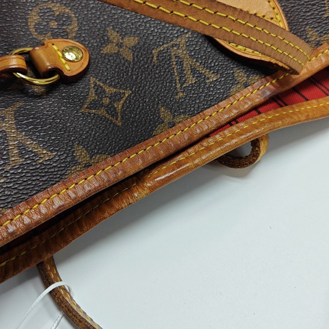 NEVERFULL MM Monogram Coated Canvas Brown