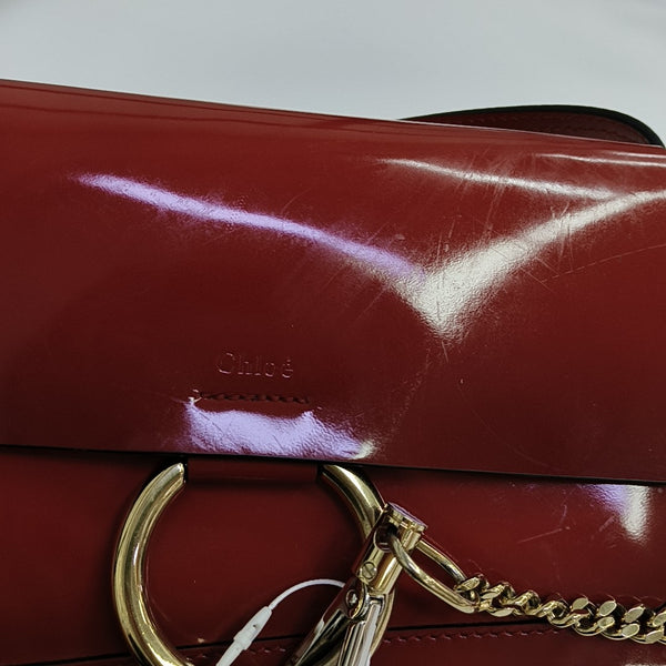 Faye Small Patent Leather Red