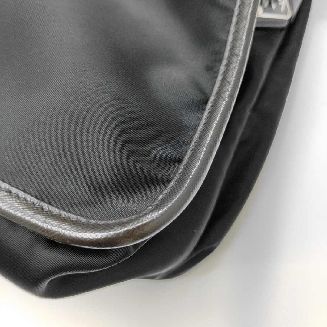 Nylon Shoulder Bag Black