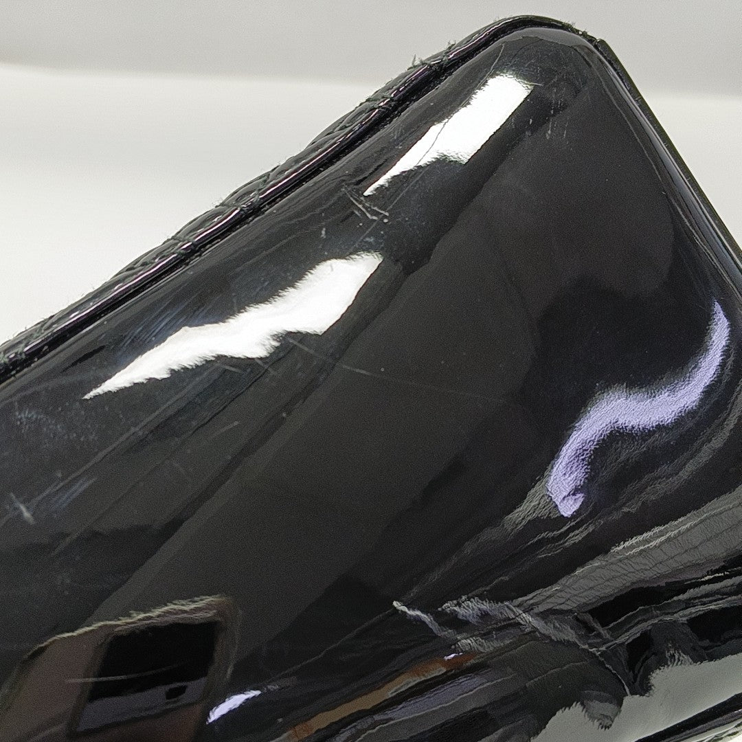 Lady Dior Medium Cannage Patent Leather Black