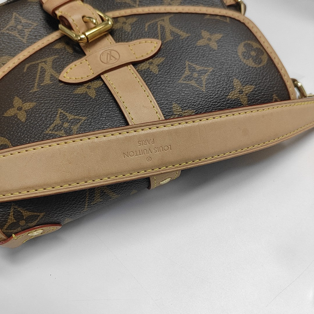 SAUMUR BB Monogram Coated Canvas Brown