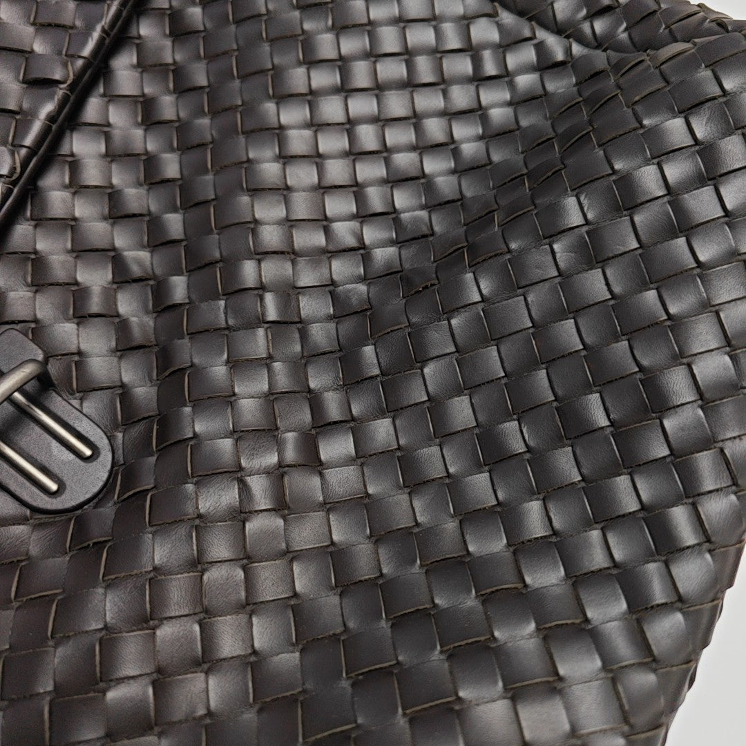 Calfskin Top Handle Bag Brown