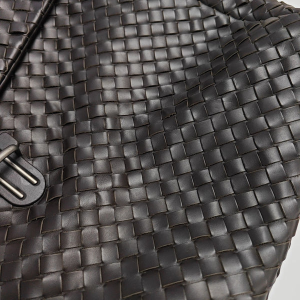 Calfskin Top Handle Bag Brown