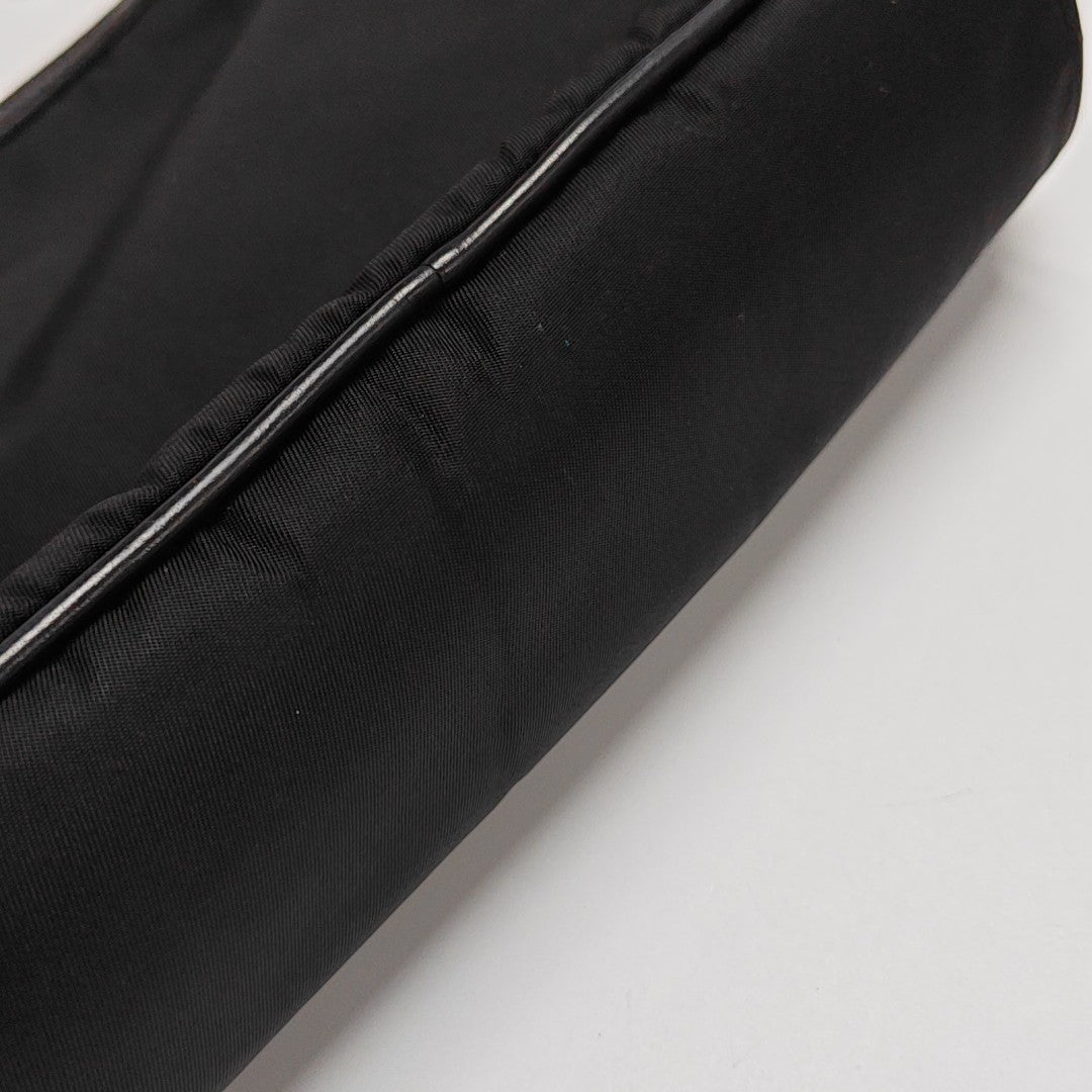 Nylon Top Handle Bag Black