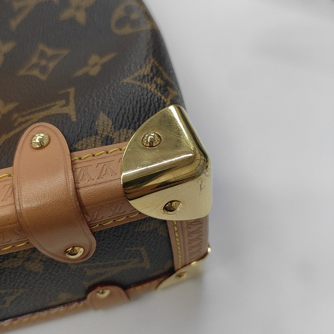 SIDE TRUNK MM Monogram Coated Canvas Brown
