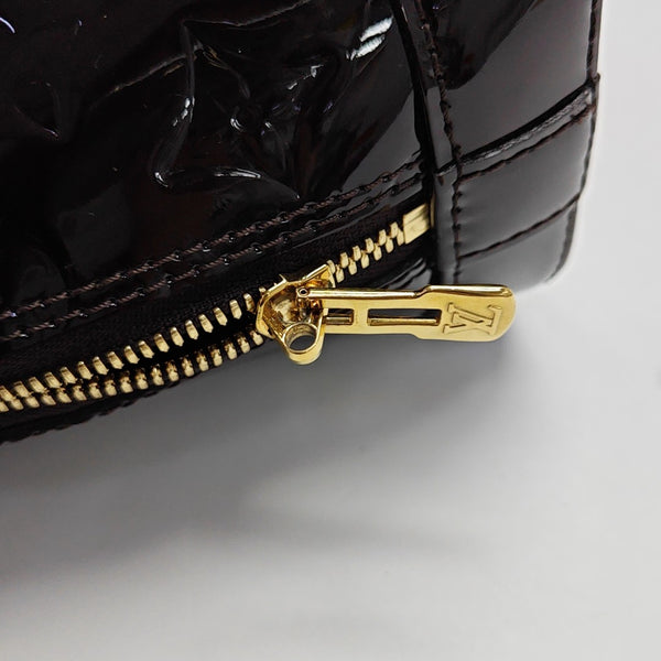 ALMA BB Monogram Patent Leather Brown