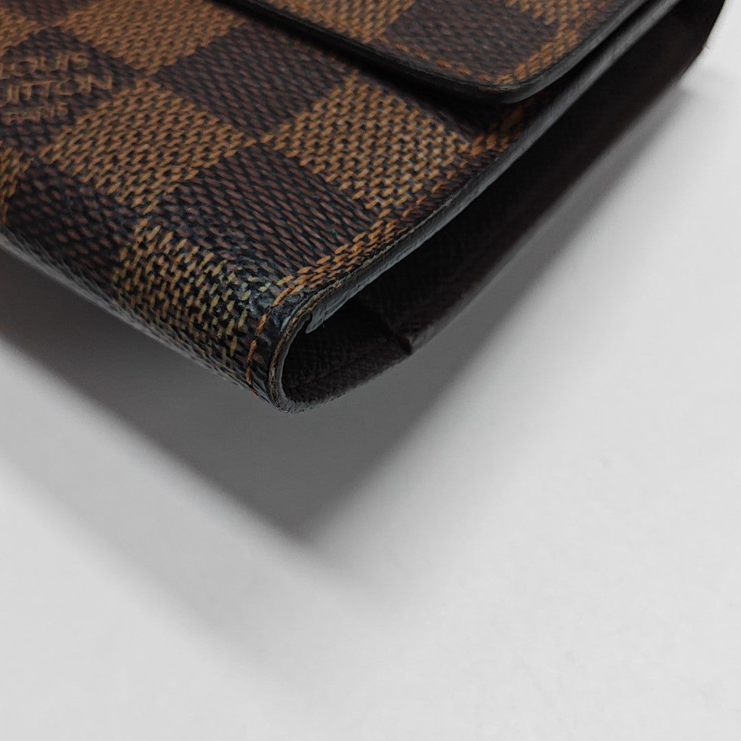 JOSÉPHINE Damier Ebene Coated Canvas Brown Wallet