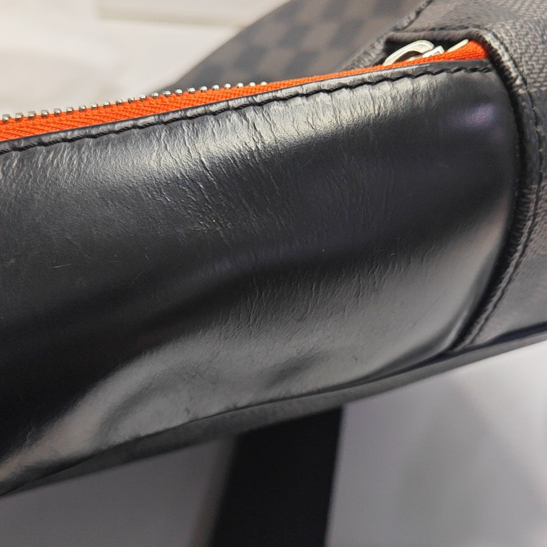 JOSH Damier Graphite Coated Canvas Gray