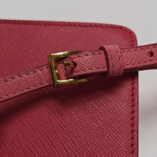 Saffiano Calfskin Shoulder Bag Pink