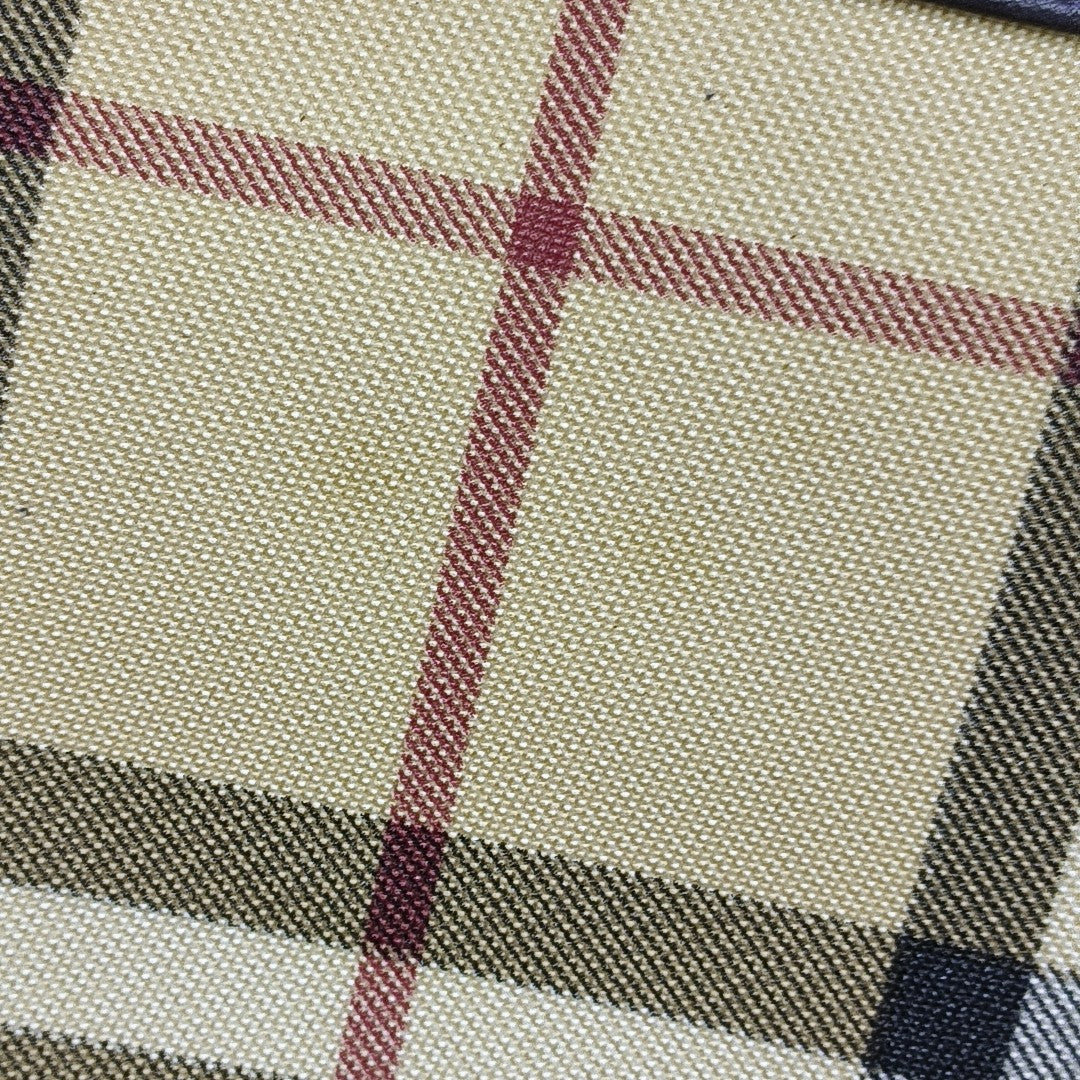 Coated Canvas Clutch Brown