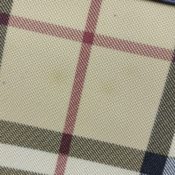 Coated Canvas Clutch Brown
