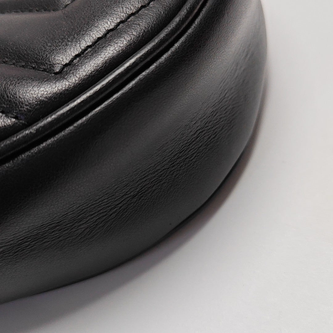 GG Marmont Mini Quilted Calfskin Black