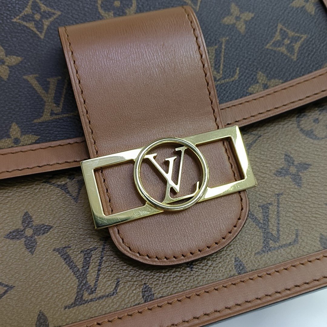 DAUPHINE MM Monogram Coated Canvas Brown