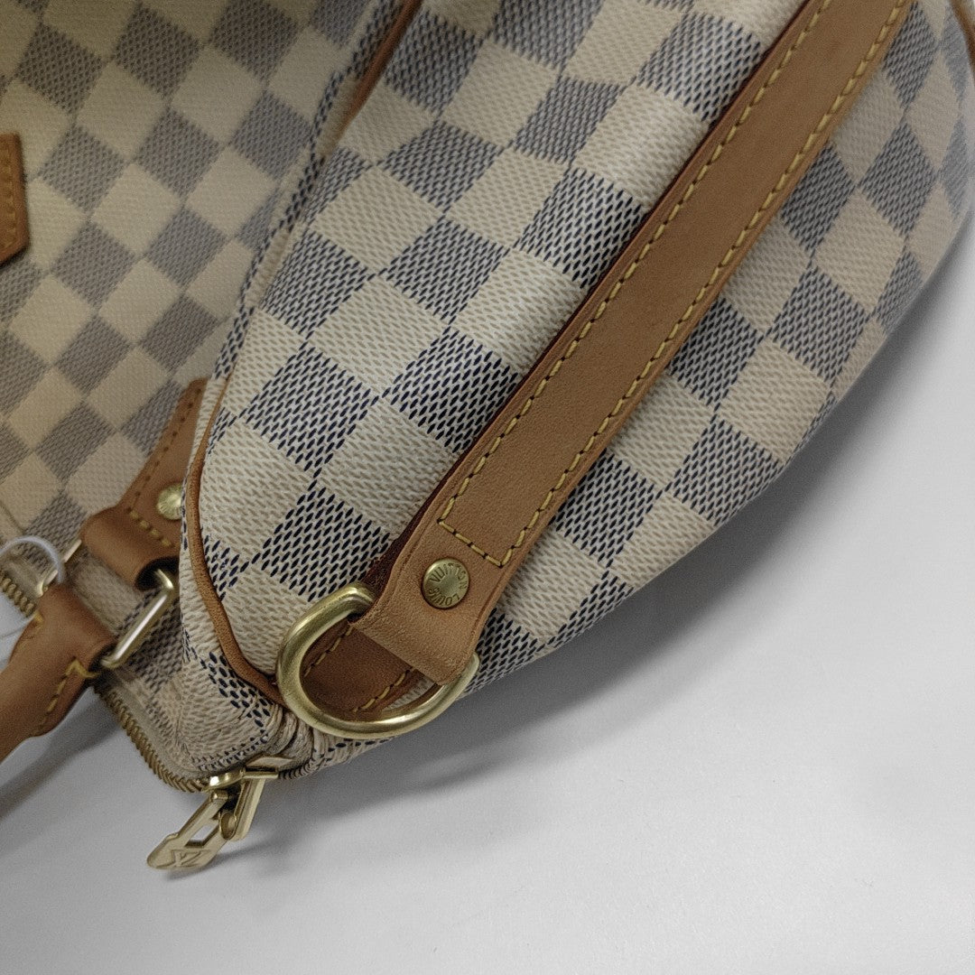 SPEEDY 25 Damier Azur Coated Canvas White