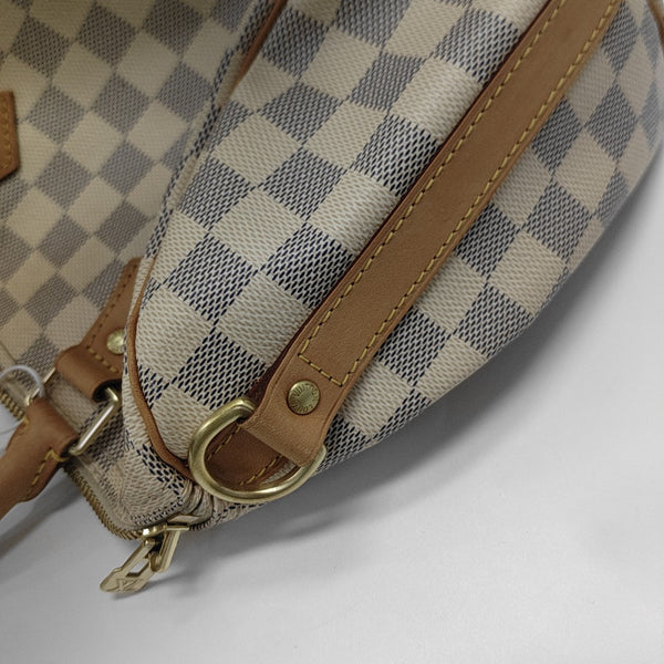 SPEEDY 25 Damier Azur Coated Canvas White