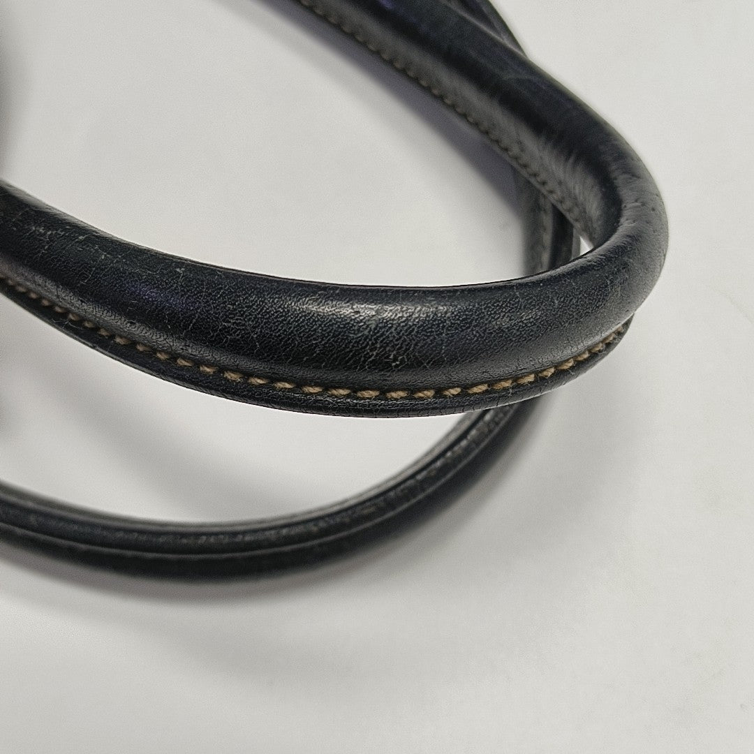 Calfskin Top Handle Bag Black