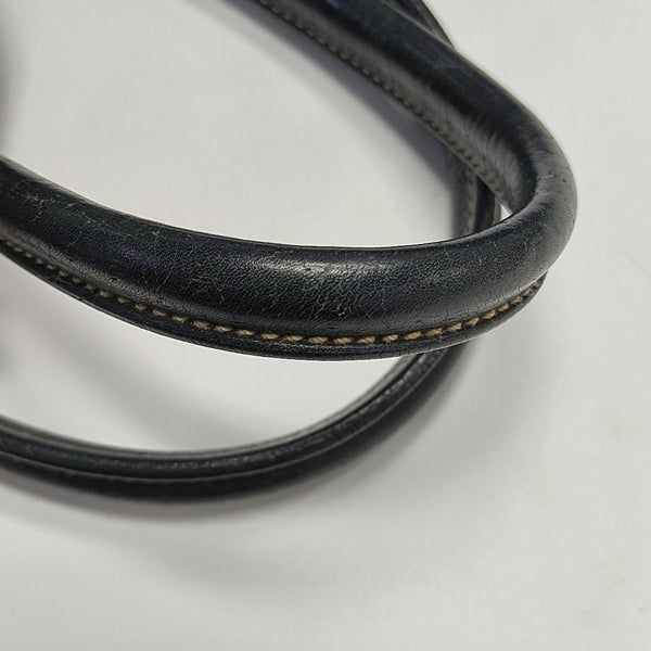 Calfskin Top Handle Bag Black