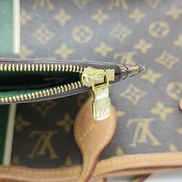 NEVERFULL MM Monogram Coated Canvas Brown