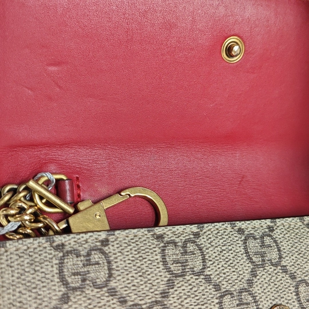 GG Supreme Mini Monogram Coated Canvas Beige