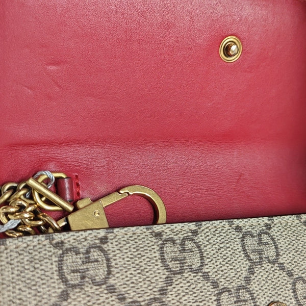 GG Supreme Mini Monogram Coated Canvas Beige