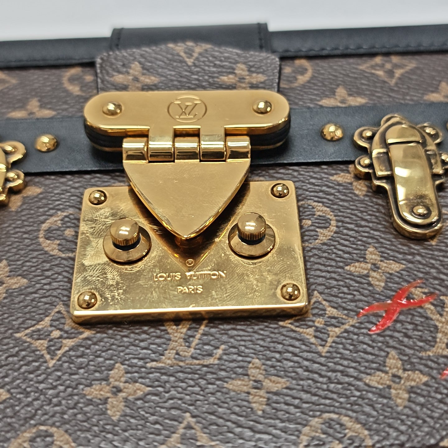 PETITE MALLE Monogram Coated Canvas Brown