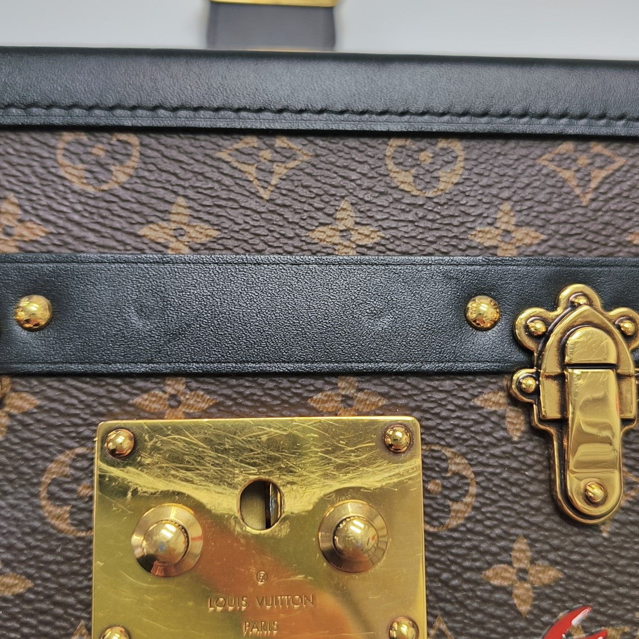 PETITE MALLE Monogram Coated Canvas Brown