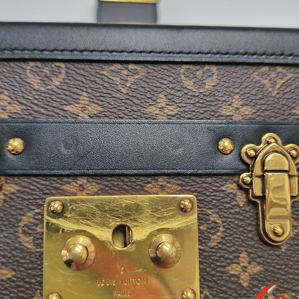 PETITE MALLE Monogram Coated Canvas Brown