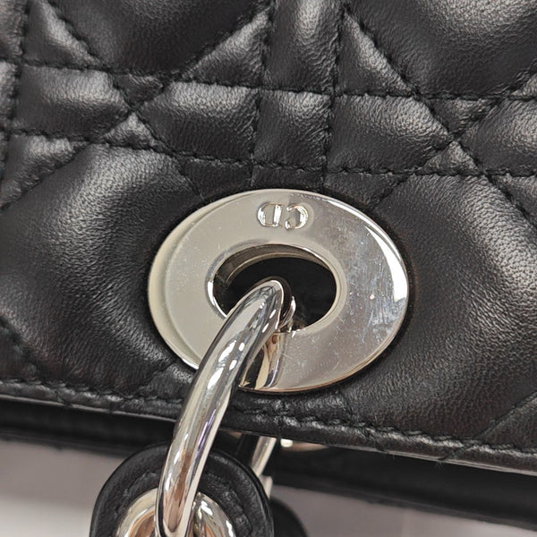 Lady Dior Medium Cannage Lambskin Black