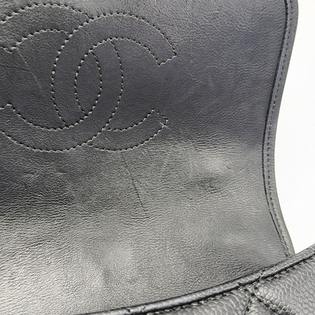 Quilted Calfskin Shoulder Bag Black