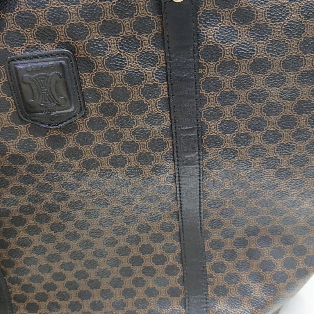 Coated Canvas Tote Bag Brown