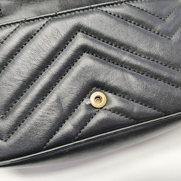 GG Marmont Mini Quilted Calfskin Black