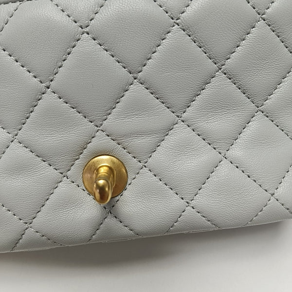 CLASSIC FLAP Mini Quilted Lambskin Gray
