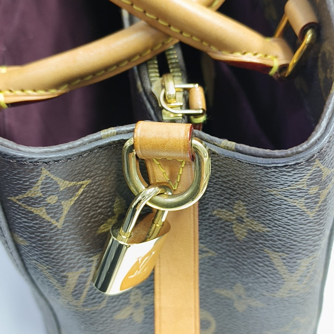 MONTAIGNE BB Monogram Coated Canvas Brown