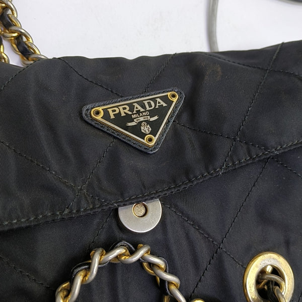 Nylon Quilted Nylon Black