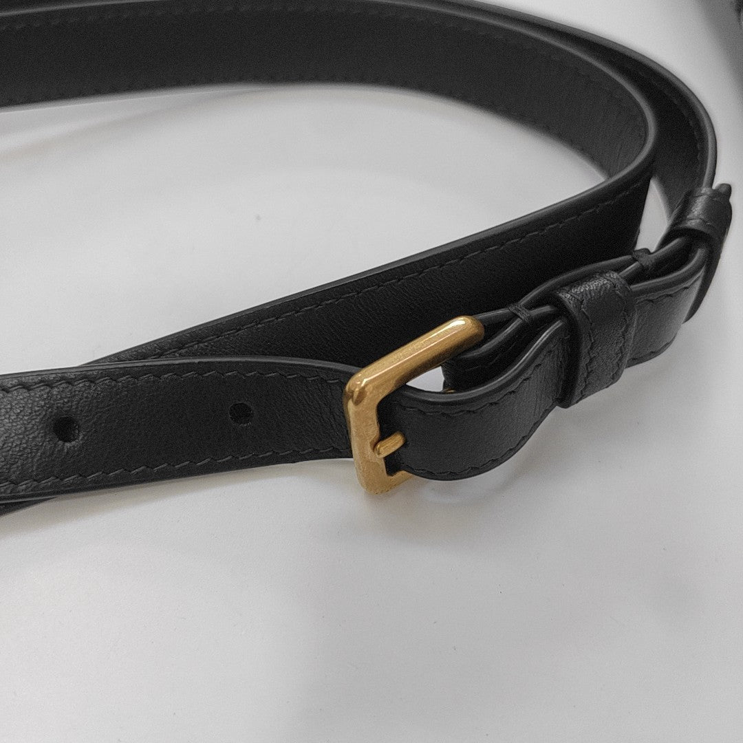 Saddle Mini Oblique Canvas Blue