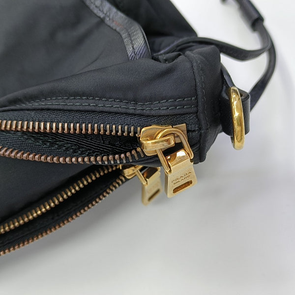 Nylon Shoulder Bag Black