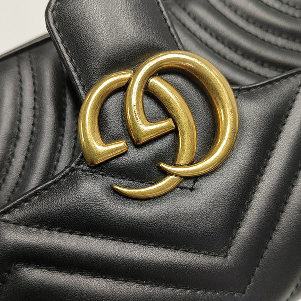 GG Marmont Small Quilted Calfskin Black