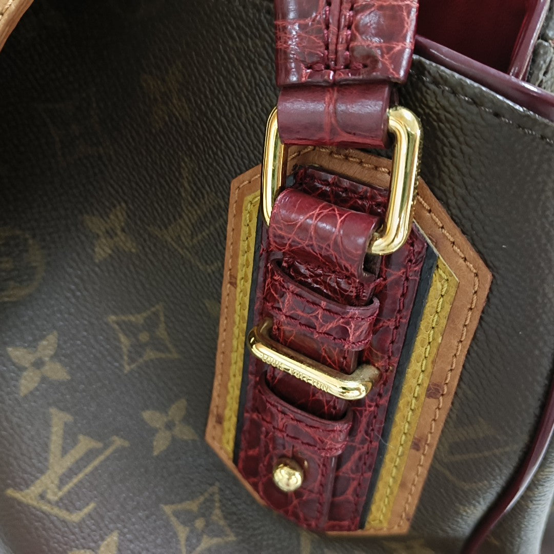 GRIET Monogram Coated Canvas Brown