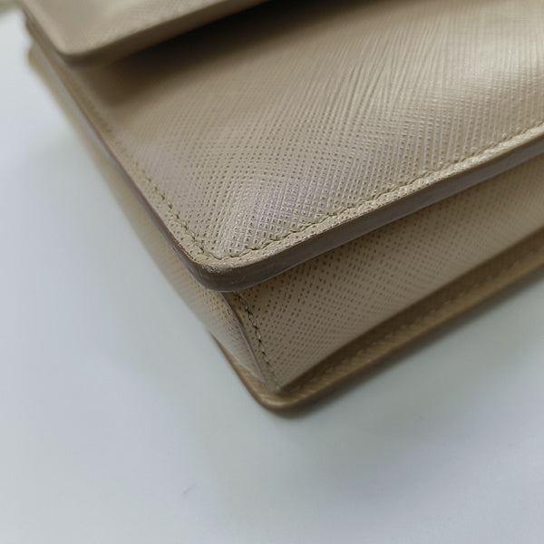 Calfskin Shoulder Bag Beige